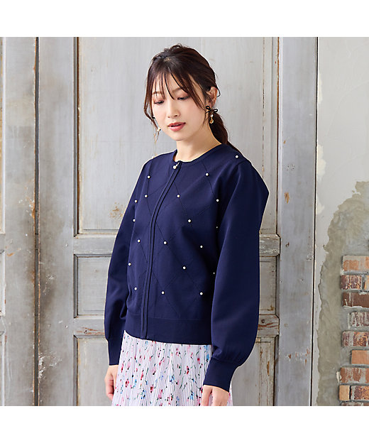 人気商品の新型】アーガイルZIPカーディガン（51135509