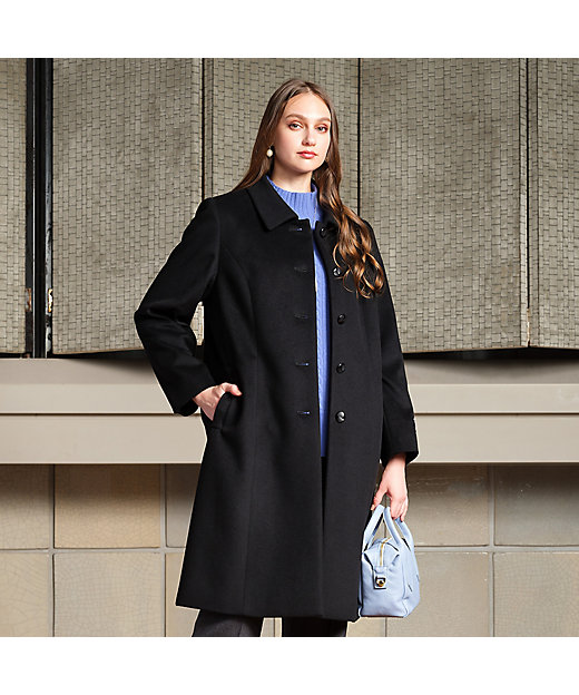 Selection】ピュアカシミヤ ステンカラーコート