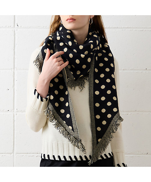 一部店舗・オンラインショップ限定】大判ドットストール