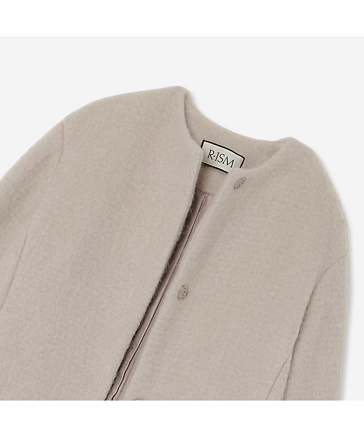 ノーカラーシャギーコート（81086404） | R-ISM(Women