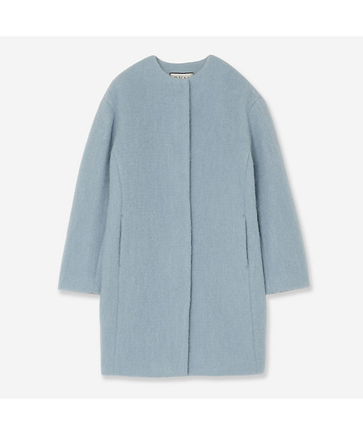 ノーカラーシャギーコート（81086404） | R-ISM(Women