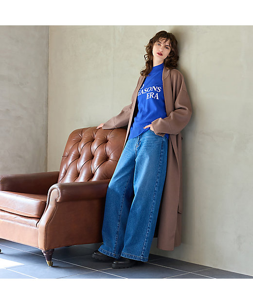 カシミヤブレンド】リバーロングコート（81086502） | R-ISM