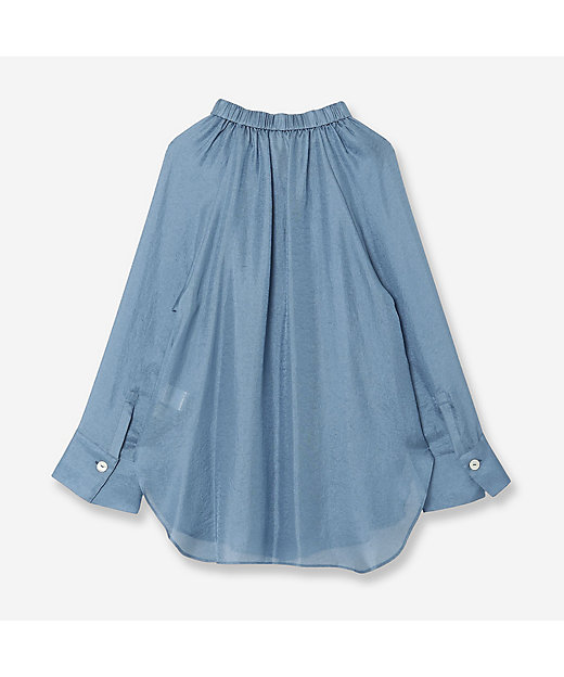 シアーリボンブラウス（ブルー）（81033519A） | R-ISM(Women