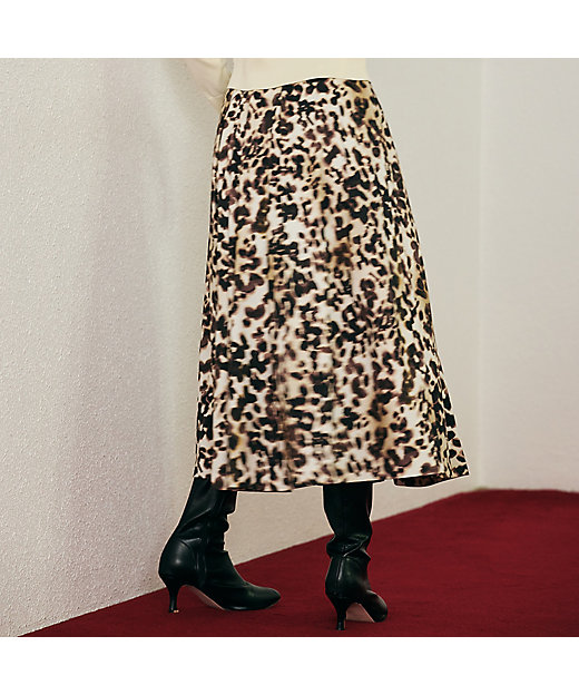 ヒョウ柄ボリュームスカート（83046502） | Rose Tiara (Women
