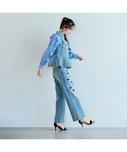 ビジュー付きブーツカットデニム（83051603） | Rose Tiara