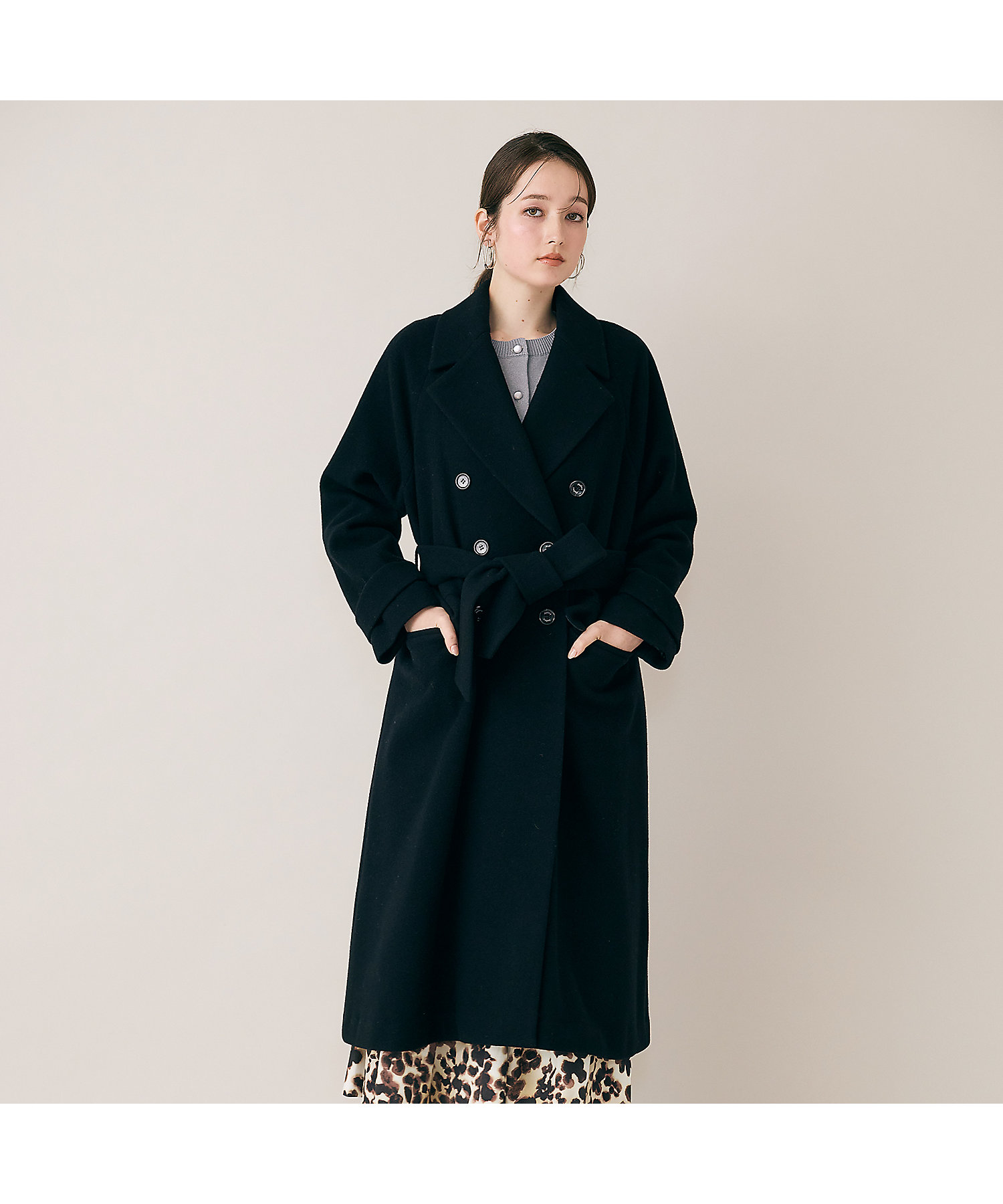 ラグジュアリーウールロングコート（83086502） | Rose Tiara