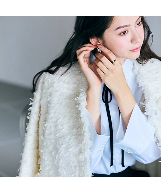 ファンシーツイードフリンジジャケット（83101502） | Rose