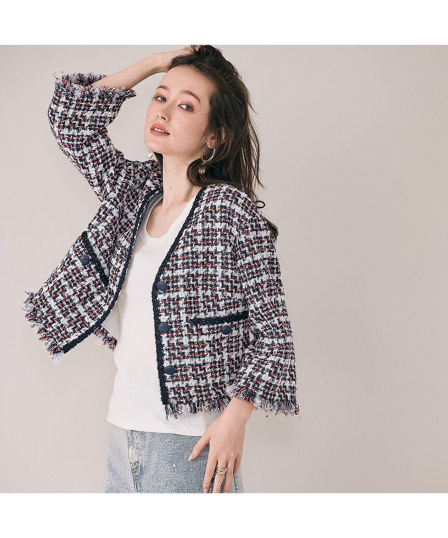 ファンシーツィードジャケット（83101601） | Rose Tiara