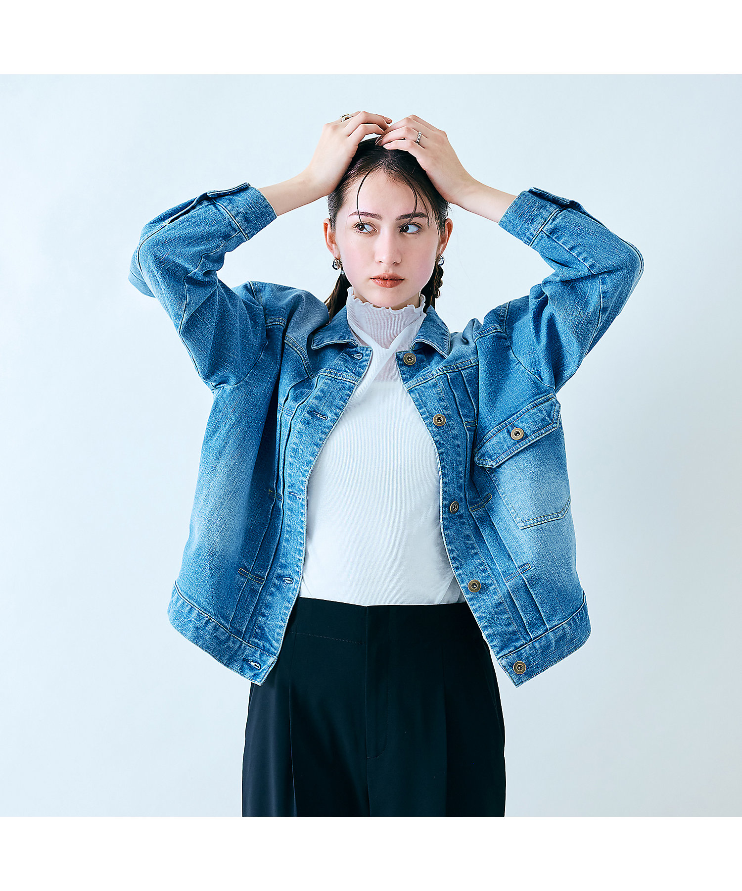 デニムジャケット（83102503） | Rose Tiara (Women/大きい