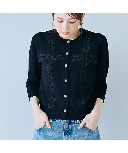 クロスレースカーディガン（83132602） | Rose Tiara (Women