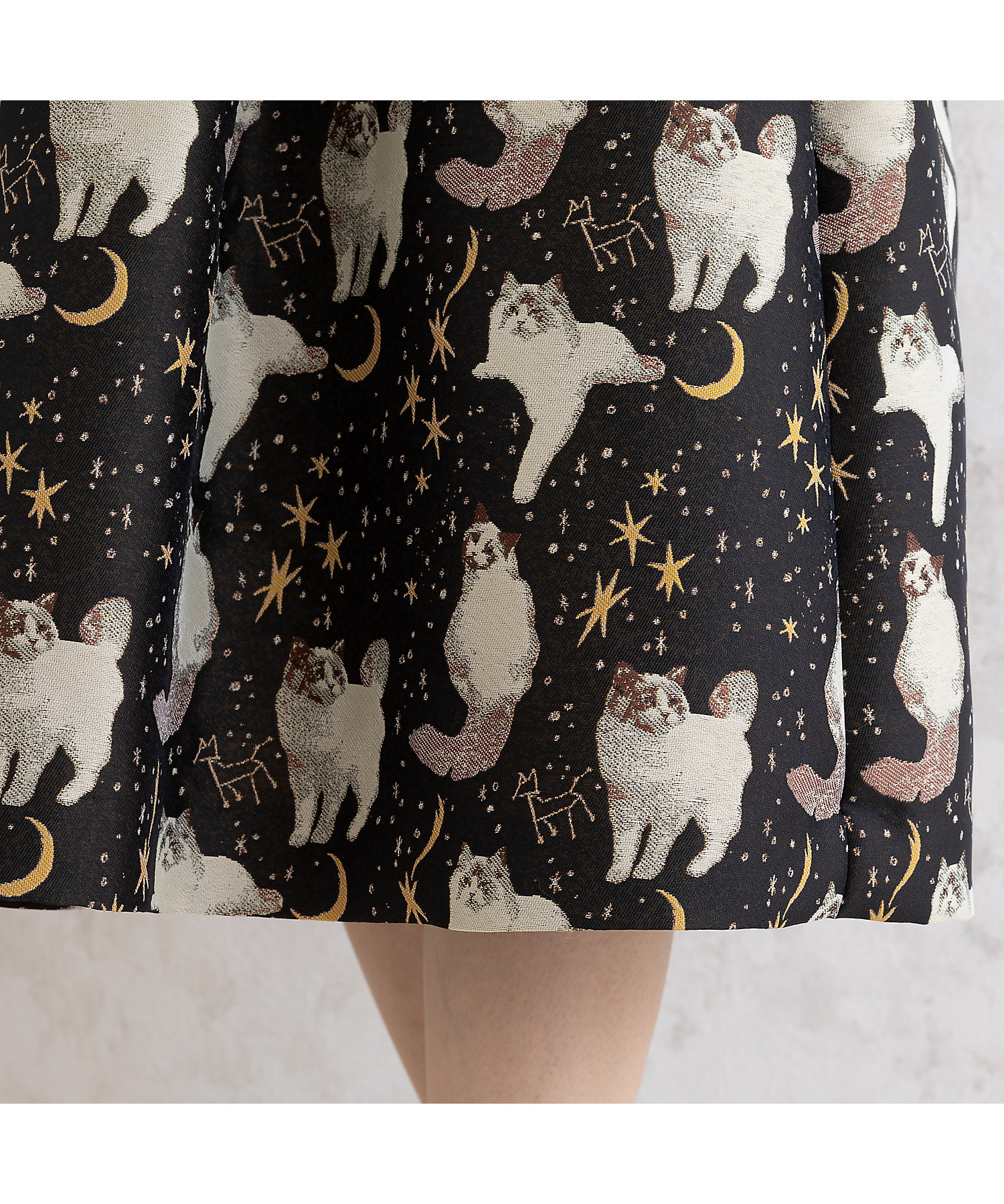 キャットジャカードフレアスカート（82046402） | Rose Tiara