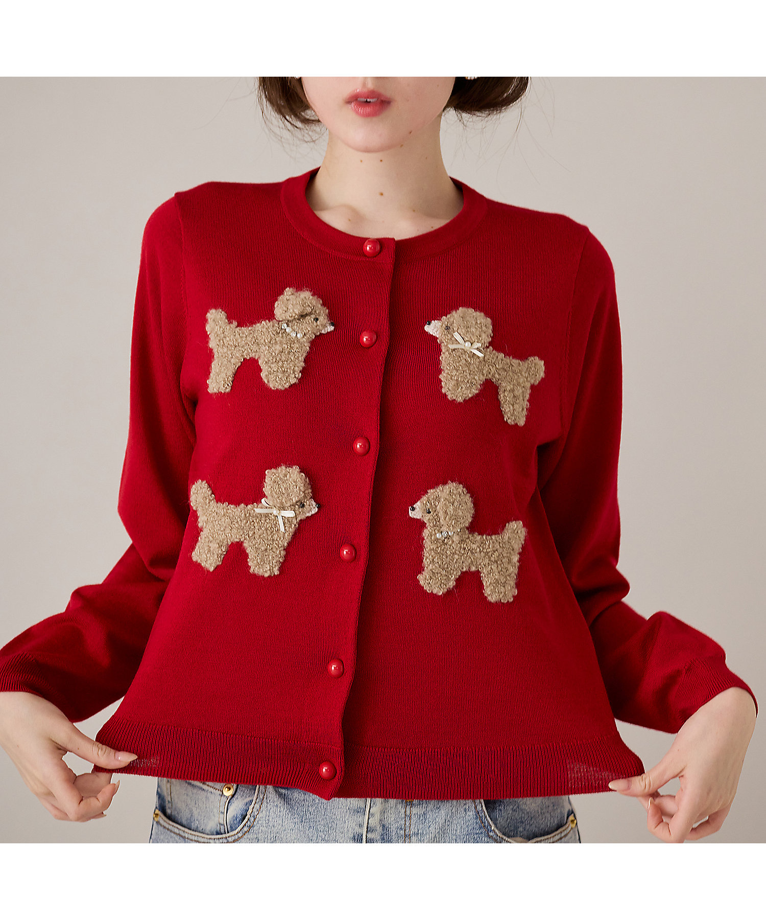 プードルニットカーディガン（82136502） | Rose Tiara (Women