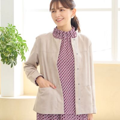 フェイクスウェードジャケット（12035562） | LOBJIE (Women