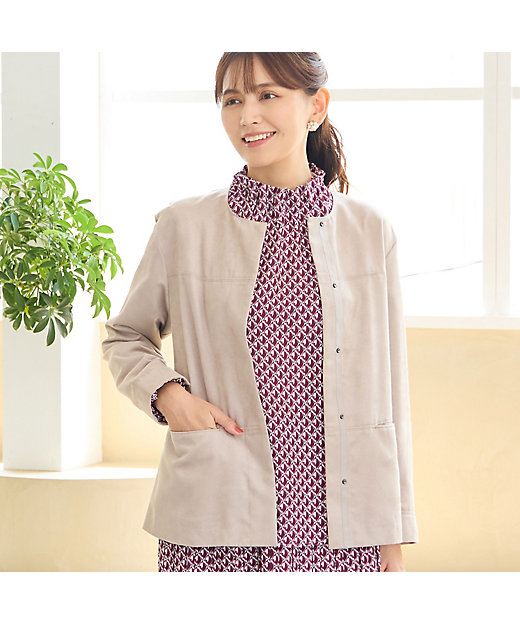 フェイクスウェードジャケット（12035562） | LOBJIE (Women