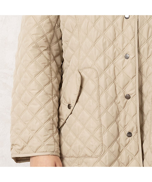 ダイヤ柄 中綿キルティング コート（21101501） | MISSEL