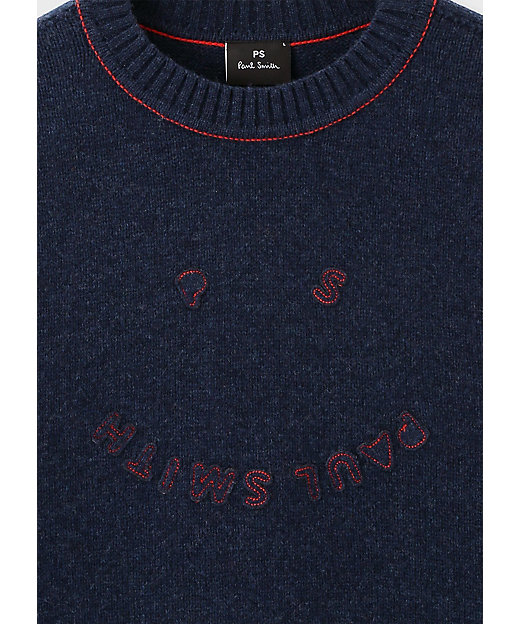 Happy” メリノウール クルーネックニット（162401805Z