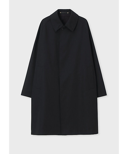 ウールブレンド ワイドシルエット ステンカラーコート