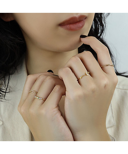 ゴールドウェーブリング | e.m. (Women)/イー・エム | 三越伊勢丹