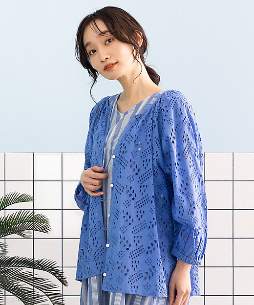 カットワークレースブラウス | sab street my standard (Women/大きい