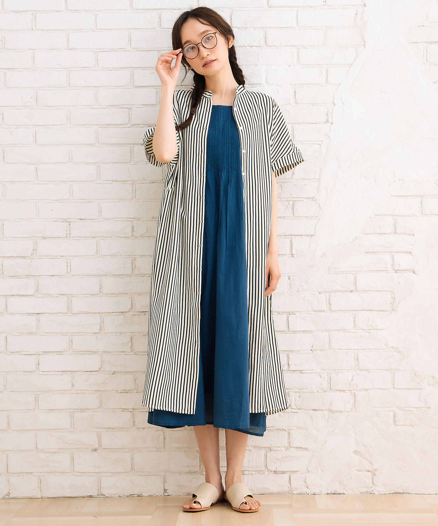 FONTLAB ドビーストライプサッカーワンピース 33309603