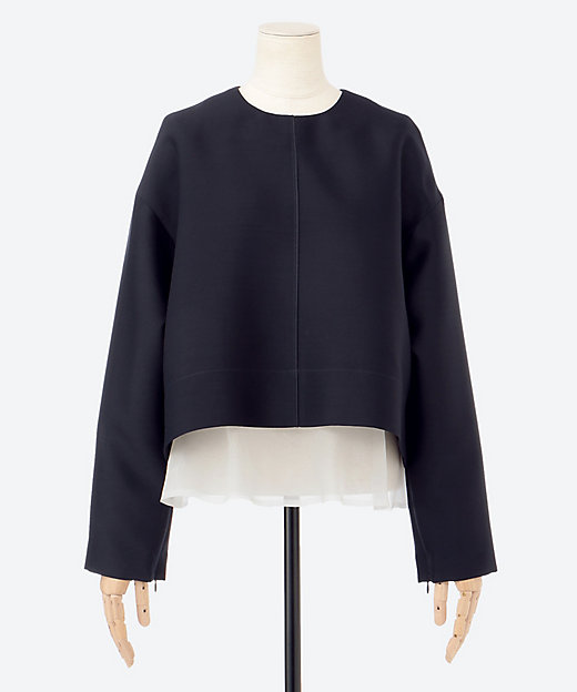 シルクウール ツイルブラウス | ebure (Women)/エブール | 三越伊勢丹