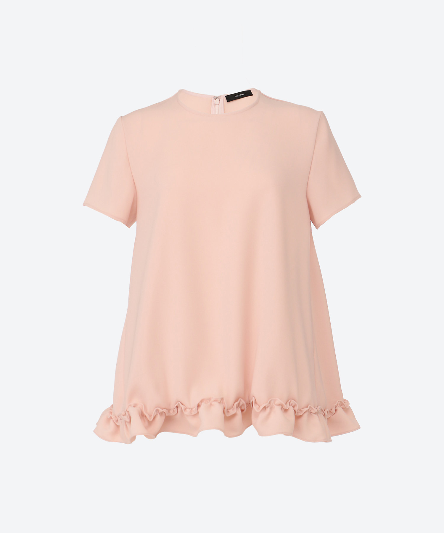 ハーフスリーブヘムギャザーフリルブラウス YCB―325―498