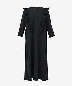 ボリュームラッフルパールスリットラインドレス YCD－425