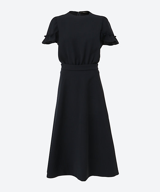 ギャザースリーブレイヤードミディドレス YCD－425－014