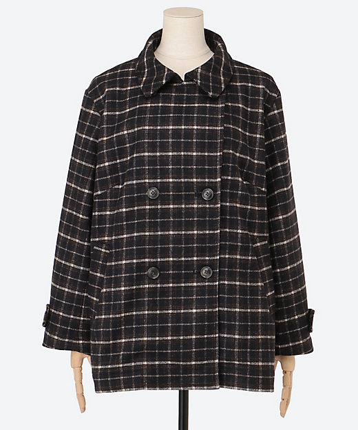 チェックコート 5700601 | green nout (Women/大きいサイズ