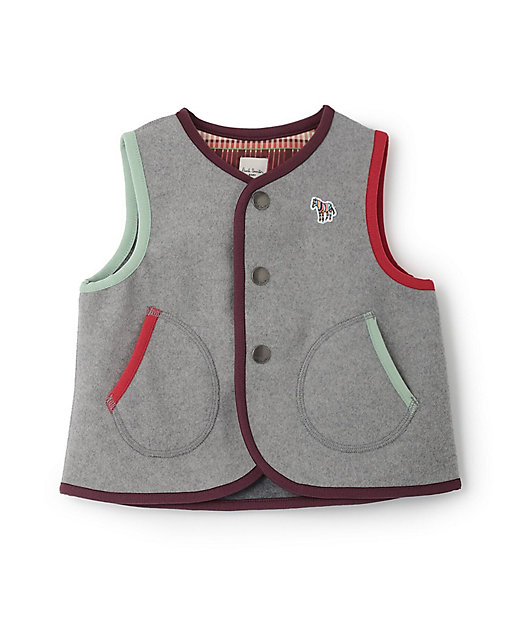 配色パイピング新生児ベスト 4053513 | Paul Smith Junior
