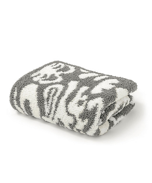 織柄ハーフブランケット ミディアムグレー／クリーム | KASHWERE