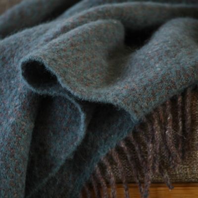 リサイクルウールスロー ウェーブ グリーン | KLIPPAN/クリッパン