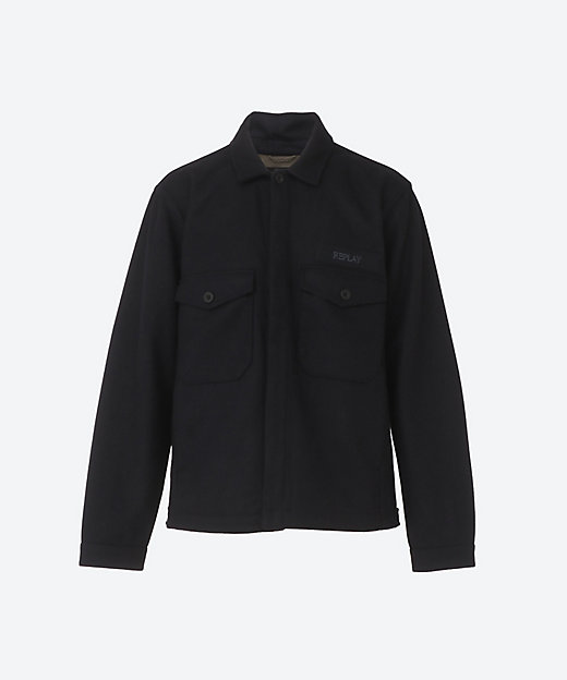 ウールブレンドオーバーシャツジャケット M8486 ．000