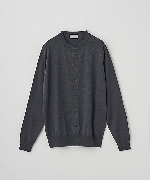 クルーネック長袖ニットカーディガン 24G MODERN FIT