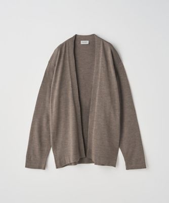 ノーカラー長袖ボタンレスニットカーディガン 24G A4845