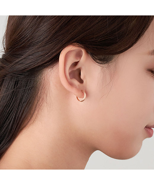 ピンクゴールド フープ ピアス AGAA1593 PG | Vendome