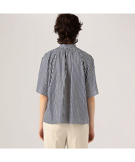 シアーストライプ フレアヨークブラウス | maison TOMORROWLAND/メゾン