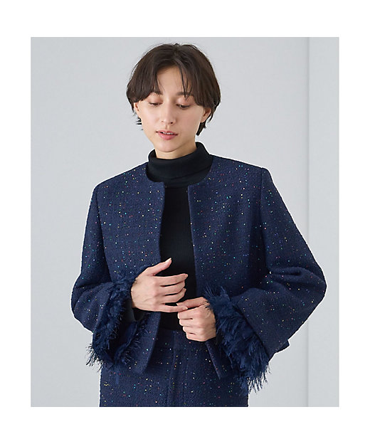 セットアップ対応商品】コズミックツイードクルー ジャケット | ANAYI