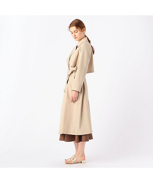 ウールギャバジン ガウンコート | maison TOMORROWLAND/メゾン