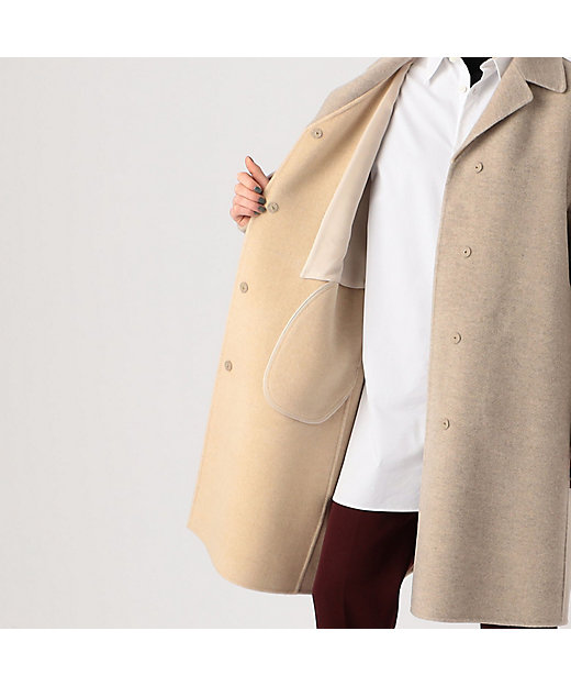 ウールカシミヤダブルフェイス バルカラーコート | maison