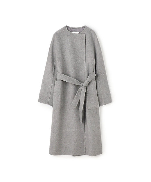 プレミアムウールリバー ノーカラーコート | maison TOMORROWLAND