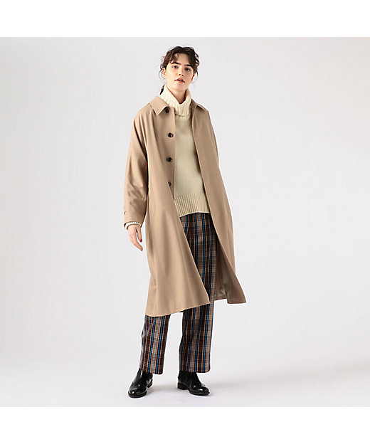 ウールギャバジン ステンカラーコート | maison TOMORROWLAND/メゾン