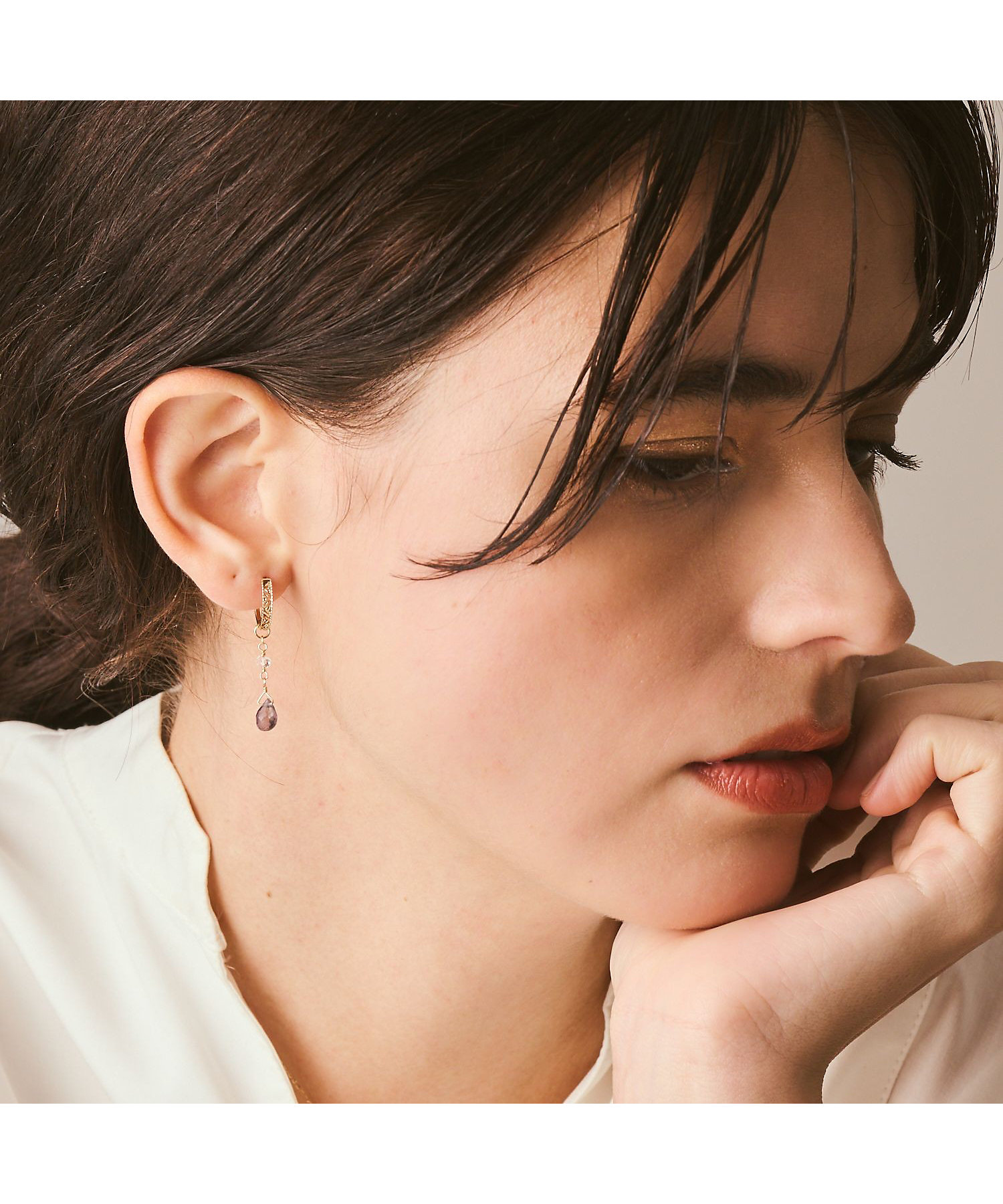 K10アイオライトピアスチャーム | agete/アガット | 三越伊勢丹