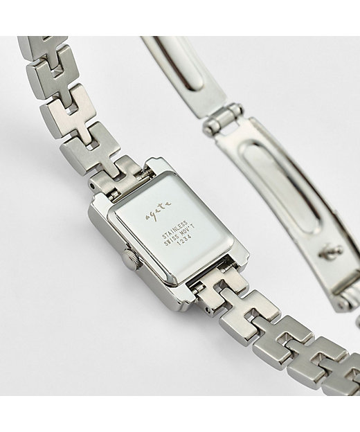 スクエアフェイスウォッチ／シルバー | agete/アガット | 三越伊勢丹