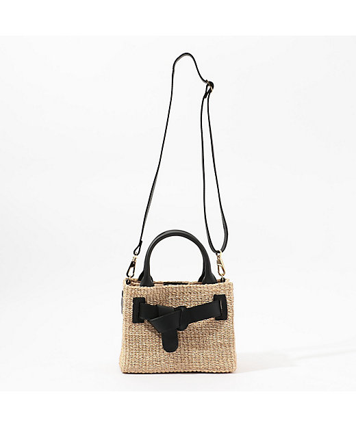 VIOLAd'ORO アバカレザーベルトショルダーバッグ | maison