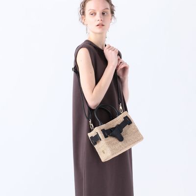 VIOLAd'ORO アバカレザーベルトショルダーバッグ | maison