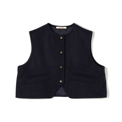 ダブルクロスヘビーメルトン ショートベスト | maison TOMORROWLAND