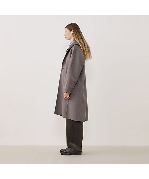 ダブルフェイス ドルマンスリーブフーデッドコート | GALERIE VIE