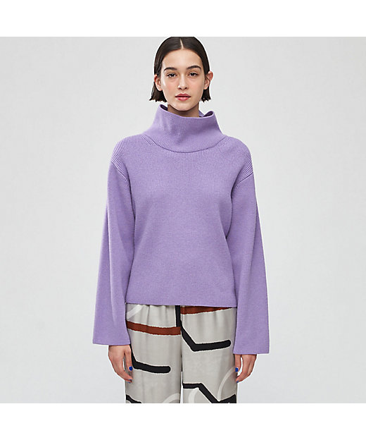 セミウーステッドウール ハイネックプルオーバー | maison