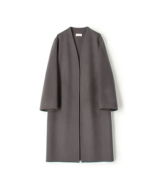 一部WEB限定】ダブルフェイスメルトンビーバー ノーカラーコート